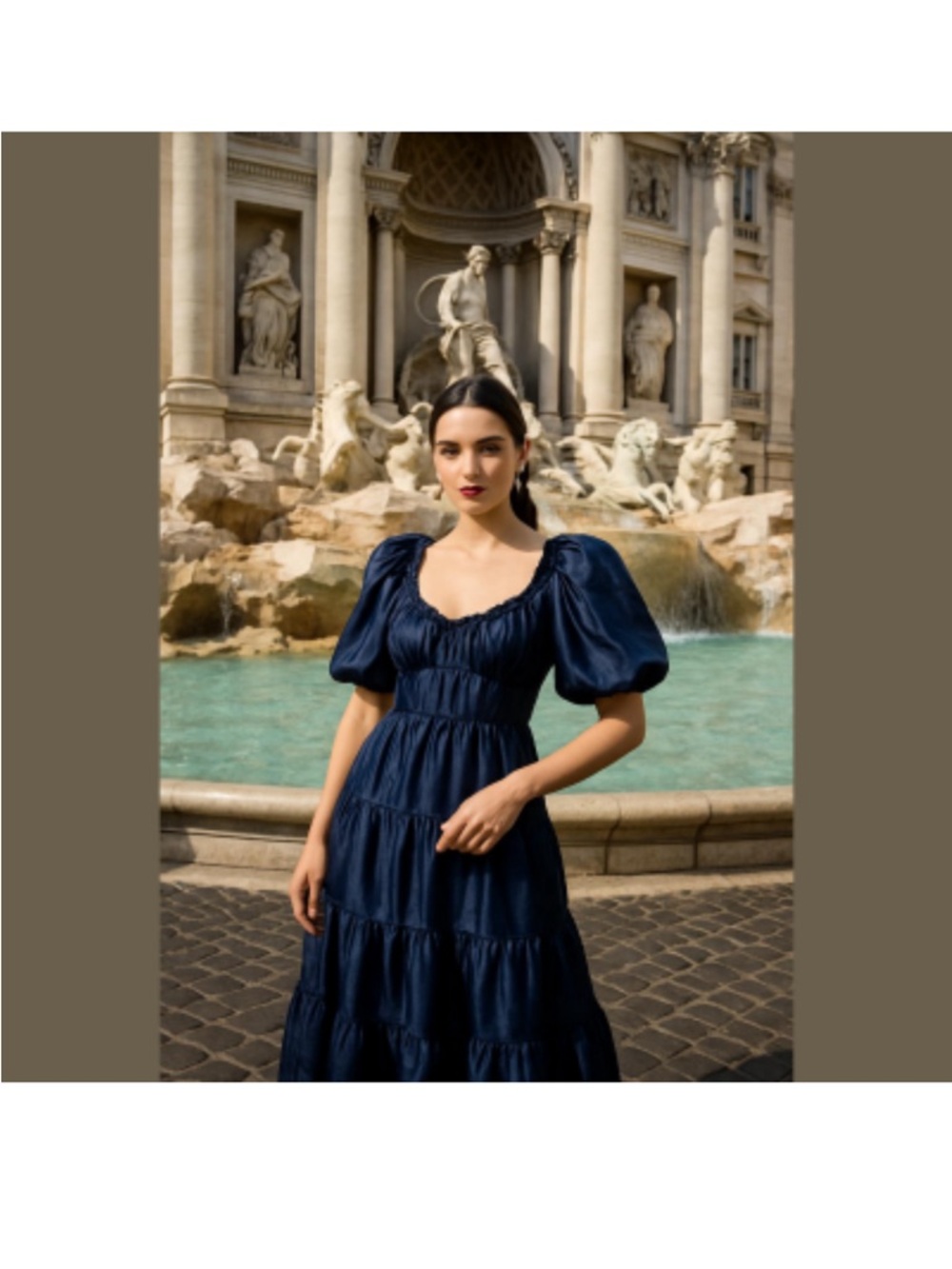 NWOT NSR Tiered Midi Dress
